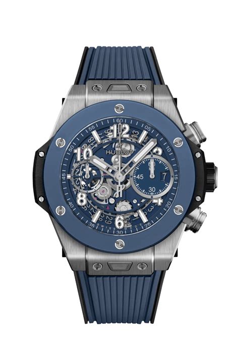 hublot unico titanium blue|hublot big bang 42mm.